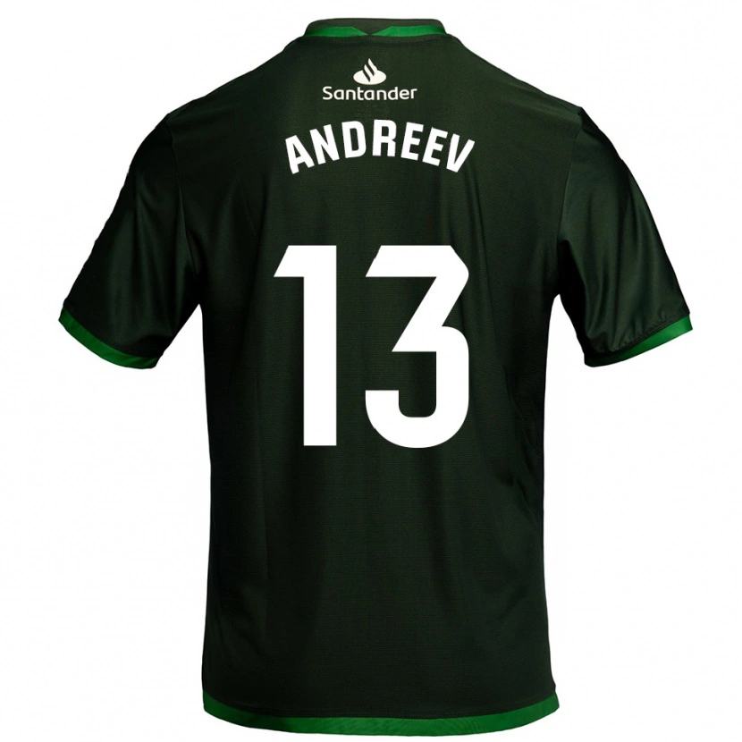 Danxen Donna Maglia Plamen Andreev #13 Verde Scuro Kit Gara Away 2025/26 Maglietta