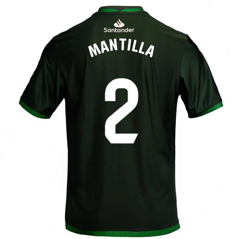 Danxen Donna Maglia Álvaro Mantilla #2 Verde Scuro Kit Gara Away 2025/26 Maglietta