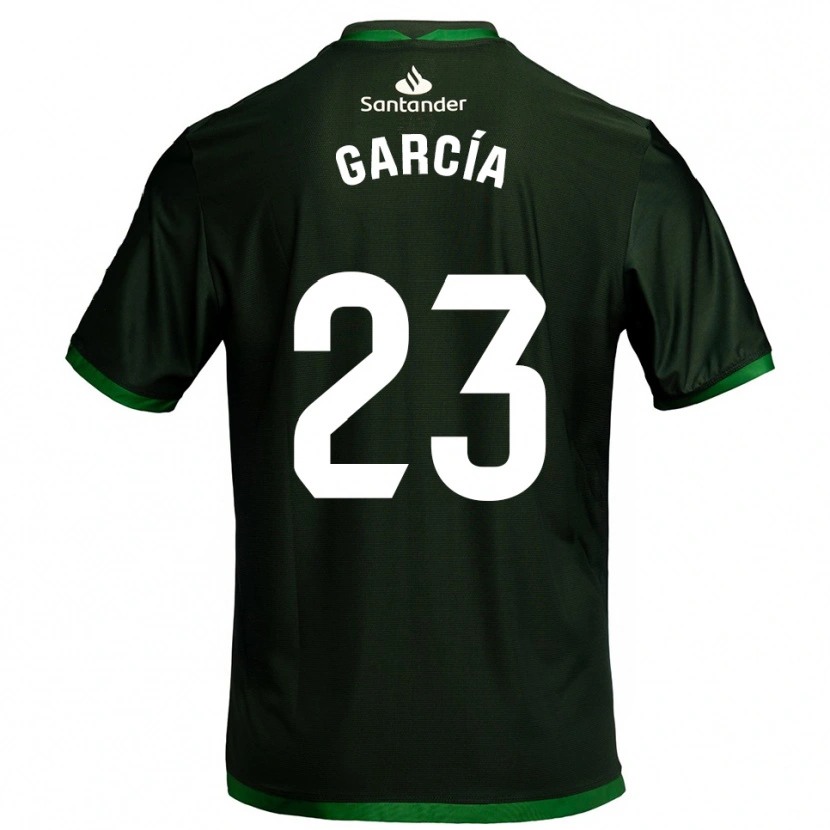 Danxen Donna Maglia Mario García #23 Verde Scuro Kit Gara Away 2025/26 Maglietta