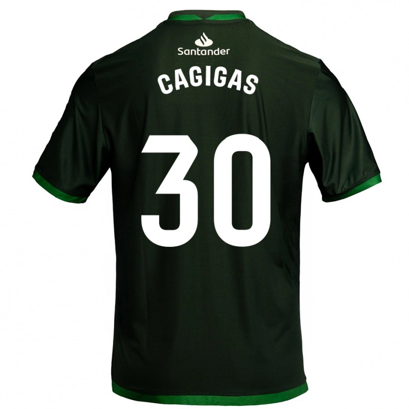 Danxen Donna Maglia Iván Cagigas #30 Verde Scuro Kit Gara Away 2025/26 Maglietta