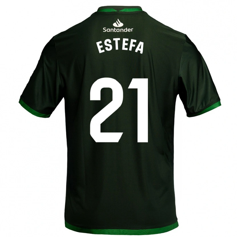 Danxen Donna Maglia Estefanía Torralba Pareja #21 Verde Scuro Kit Gara Away 2025/26 Maglietta