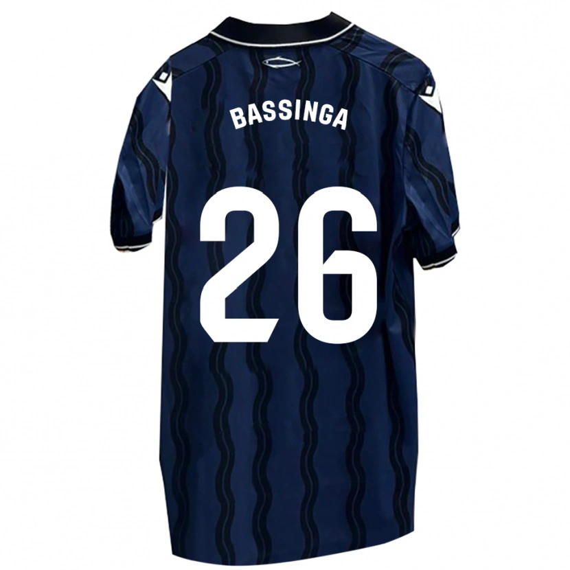 Danxen Donna Maglia Aboubacar Bassinga #26 Blu Scuro Nero Kit Gara Away 2025/26 Maglietta