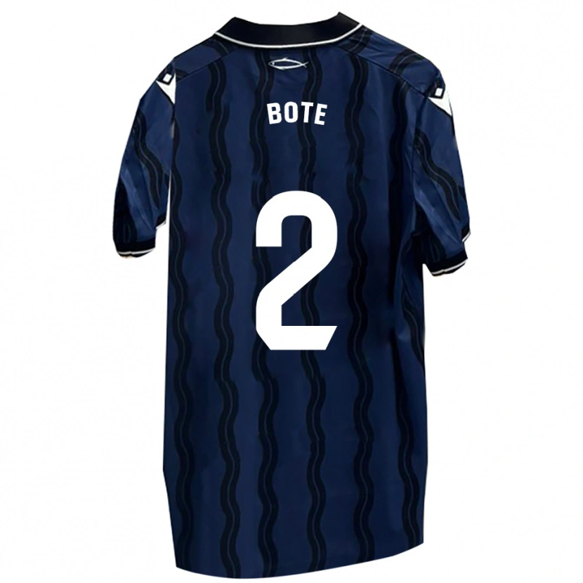 Danxen Donna Maglia Jorge Bote #2 Blu Scuro Nero Kit Gara Away 2025/26 Maglietta