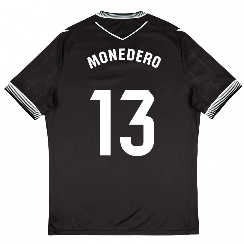 Danxen Donna Maglia Marc Monedero #13 Nero Bianco Kit Gara Away 2025/26 Maglietta