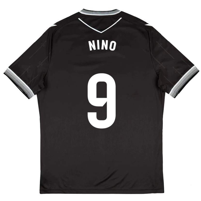 Danxen Donna Maglia Fer Niño #9 Nero Bianco Kit Gara Away 2025/26 Maglietta