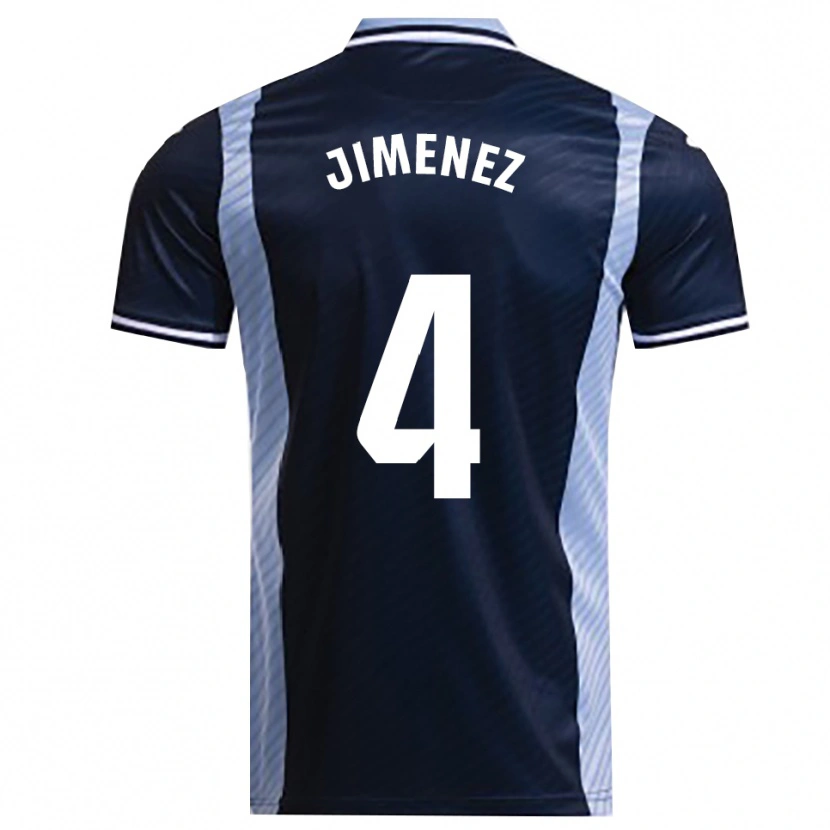 Danxen Donna Maglia Álex Jiménez #4 Blu Scuro Azzurro Kit Gara Away 2025/26 Maglietta