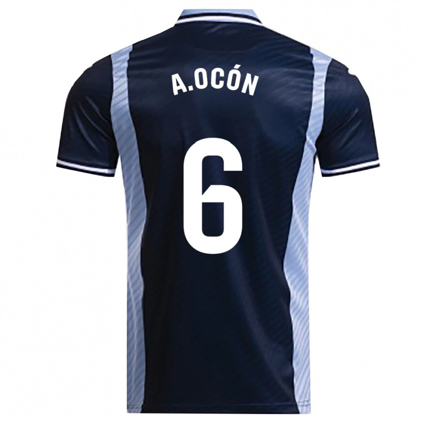 Danxen Donna Maglia Ana Belén Ocón López #6 Blu Scuro Azzurro Kit Gara Away 2025/26 Maglietta