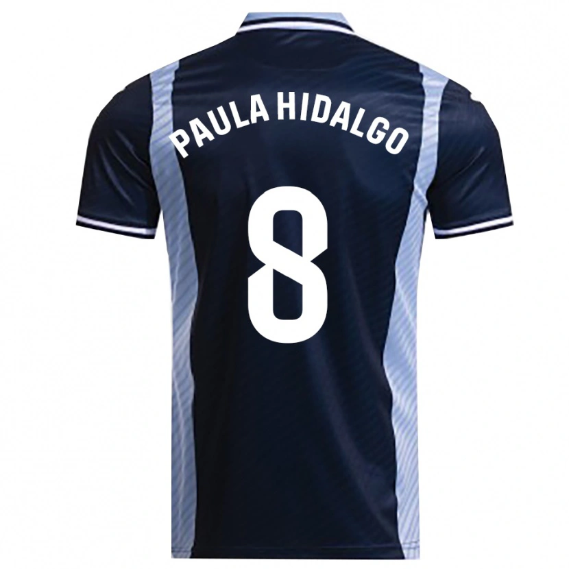 Danxen Donna Maglia Paula Hidalgo Gutiérrez #8 Blu Scuro Azzurro Kit Gara Away 2025/26 Maglietta