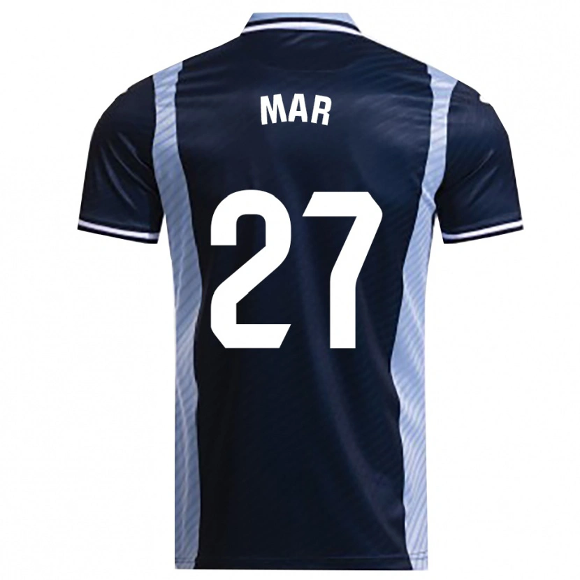 Danxen Donna Maglia Mar Gómez Orzaez #27 Blu Scuro Azzurro Kit Gara Away 2025/26 Maglietta