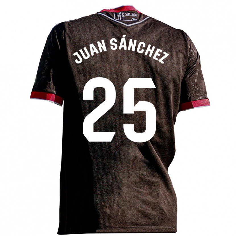 Danxen Donna Maglia Juan Sánchez #25 Nero Rosso Kit Gara Away 2025/26 Maglietta