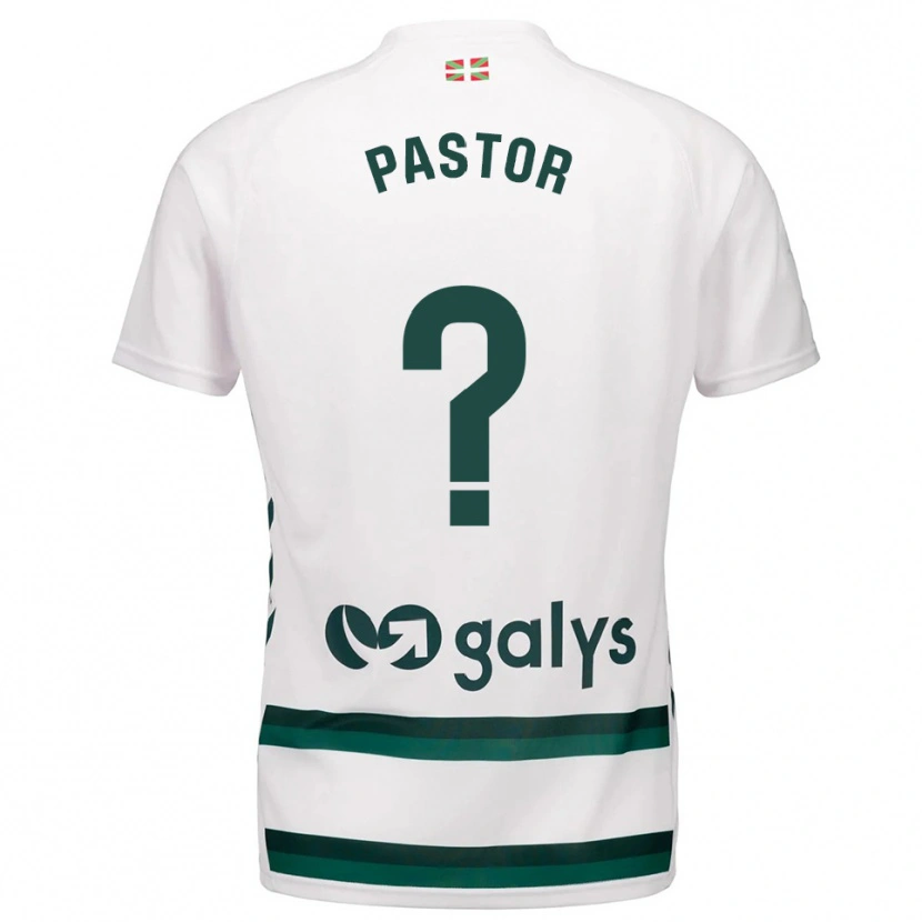 Danxen Donna Maglia Xavier Pastor #0 Bianco Verde Kit Gara Away 2025/26 Maglietta