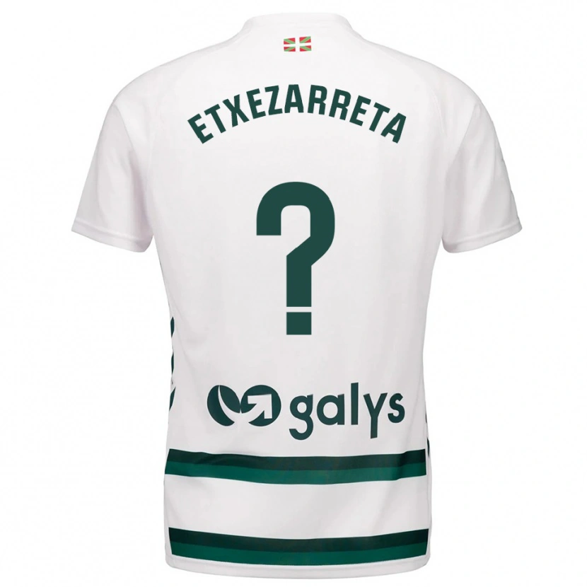 Danxen Donna Maglia Ane Etxezarreta Ayerbe #0 Bianco Verde Kit Gara Away 2025/26 Maglietta