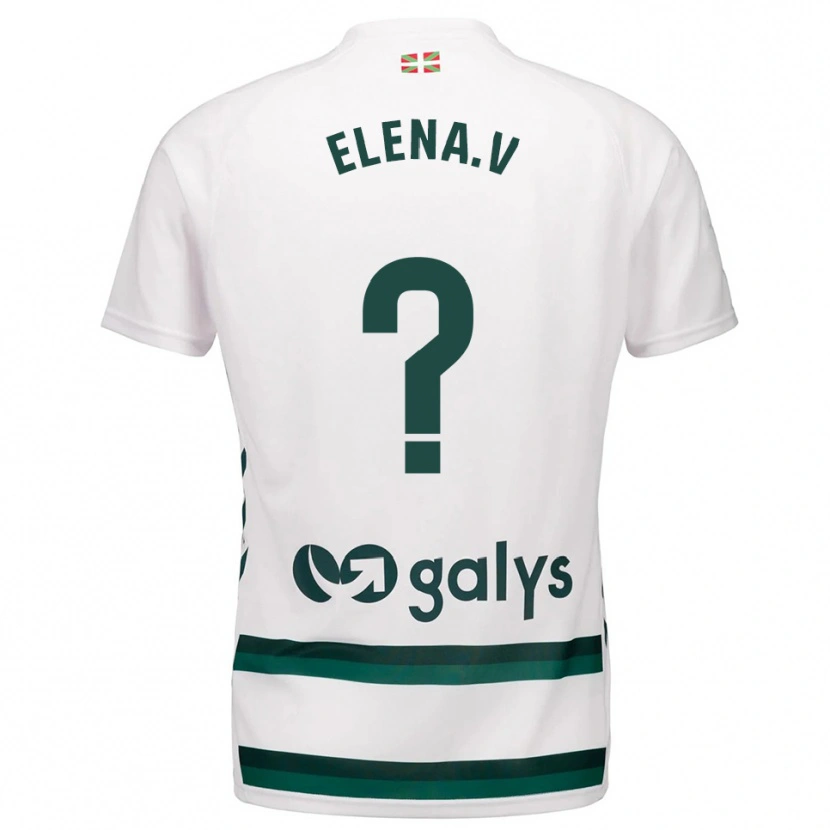 Danxen Donna Maglia Elena Valej Montañés #0 Bianco Verde Kit Gara Away 2025/26 Maglietta