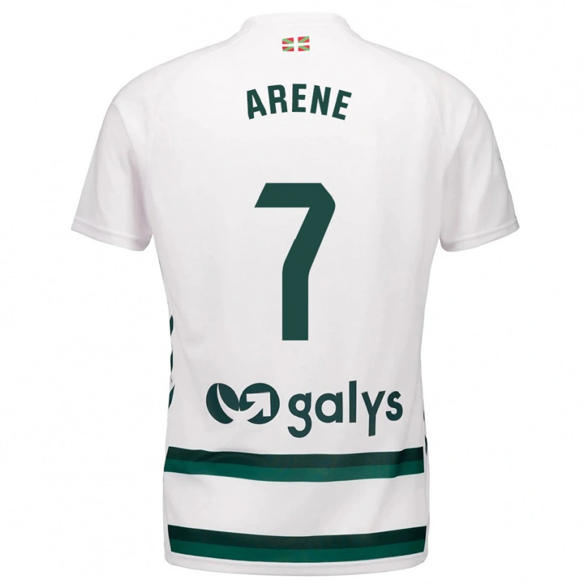 Danxen Donna Maglia Arene Altonaga Echeverria #7 Bianco Verde Kit Gara Away 2025/26 Maglietta