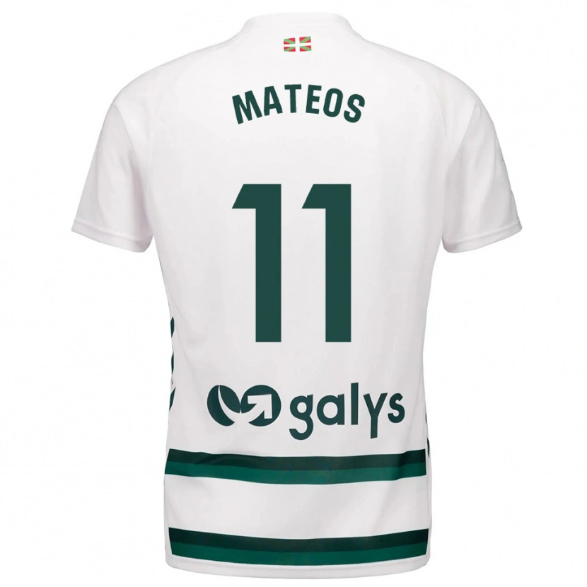 Danxen Donna Maglia Endika Mateos #11 Bianco Verde Kit Gara Away 2025/26 Maglietta