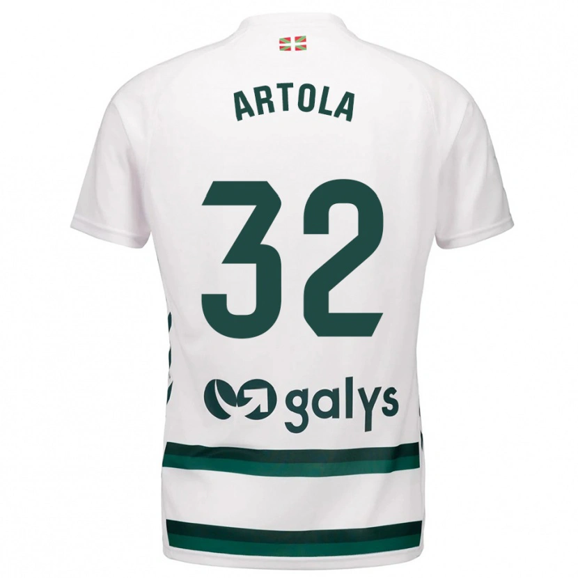 Danxen Donna Maglia Iurgi Artola #32 Bianco Verde Kit Gara Away 2025/26 Maglietta