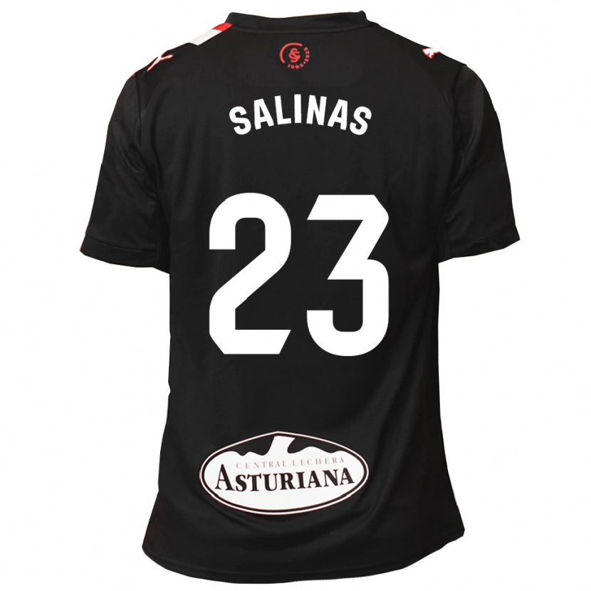 Danxen Donna Maglia Hugo Salinas #23 Nero Bianco Kit Gara Away 2025/26 Maglietta