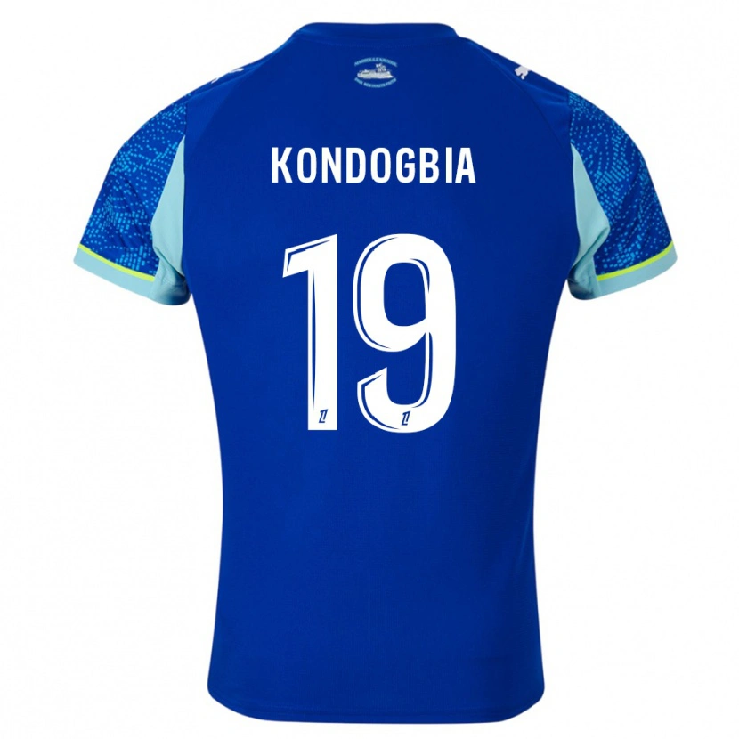 Danxen Donna Maglia Geoffrey Kondogbia #19 Azzurro Bianco Kit Gara Third 2025/26 Maglietta