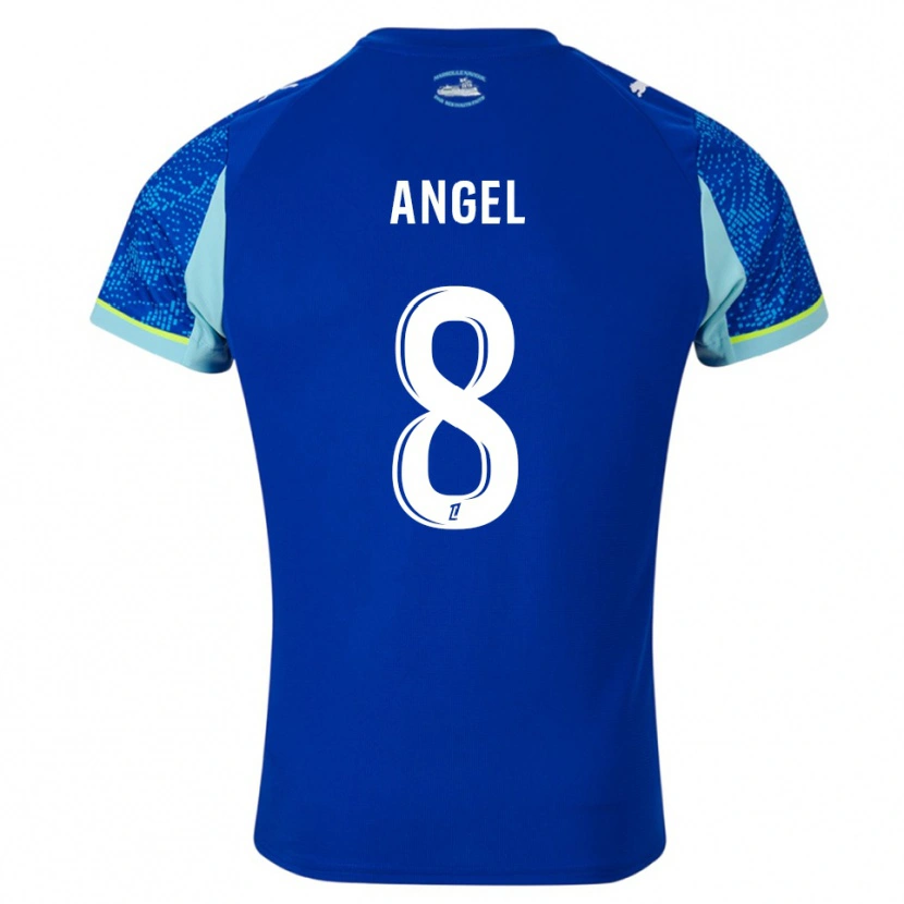 Danxen Donna Maglia Angel Gomes #8 Azzurro Bianco Kit Gara Third 2025/26 Maglietta