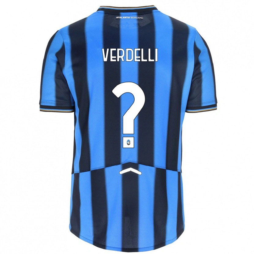 Danxen Bambino Maglia Davide Verdelli #0 Azzurro Nero Kit Gara Home 2025/26 Maglietta