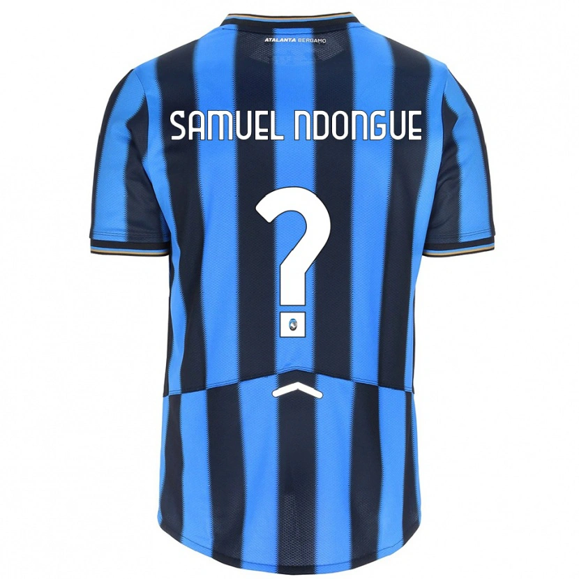 Danxen Bambino Maglia Frederick Samuel Ndongue #0 Azzurro Nero Kit Gara Home 2025/26 Maglietta