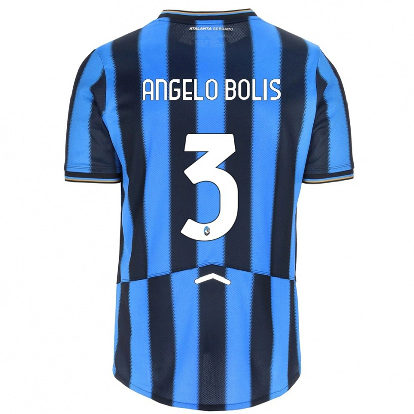 Danxen Bambino Maglia Tommaso Angelo Bolis #3 Azzurro Nero Kit Gara Home 2025/26 Maglietta
