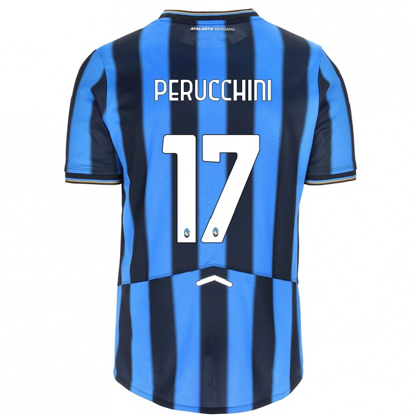 Danxen Bambino Maglia Simone Perucchini #17 Azzurro Nero Kit Gara Home 2025/26 Maglietta