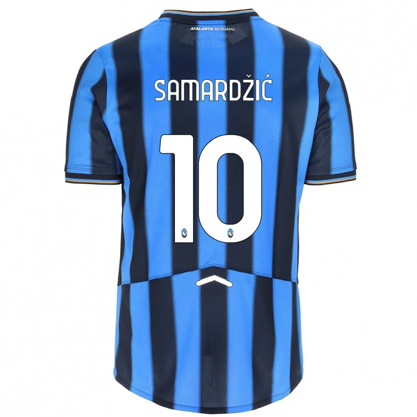 Danxen Bambino Maglia Lazar Samardžić #10 Azzurro Nero Kit Gara Home 2025/26 Maglietta