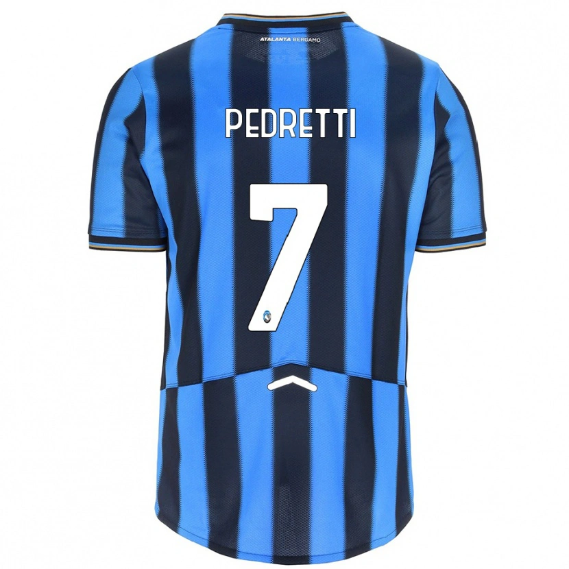 Danxen Bambino Maglia Mattia Pedretti #7 Azzurro Nero Kit Gara Home 2025/26 Maglietta