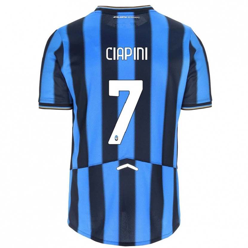 Danxen Bambino Maglia Adriano Ciapini #7 Azzurro Nero Kit Gara Home 2025/26 Maglietta