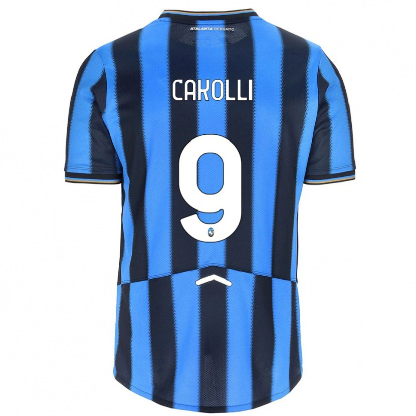 Danxen Bambino Maglia Dion Cakolli #9 Azzurro Nero Kit Gara Home 2025/26 Maglietta
