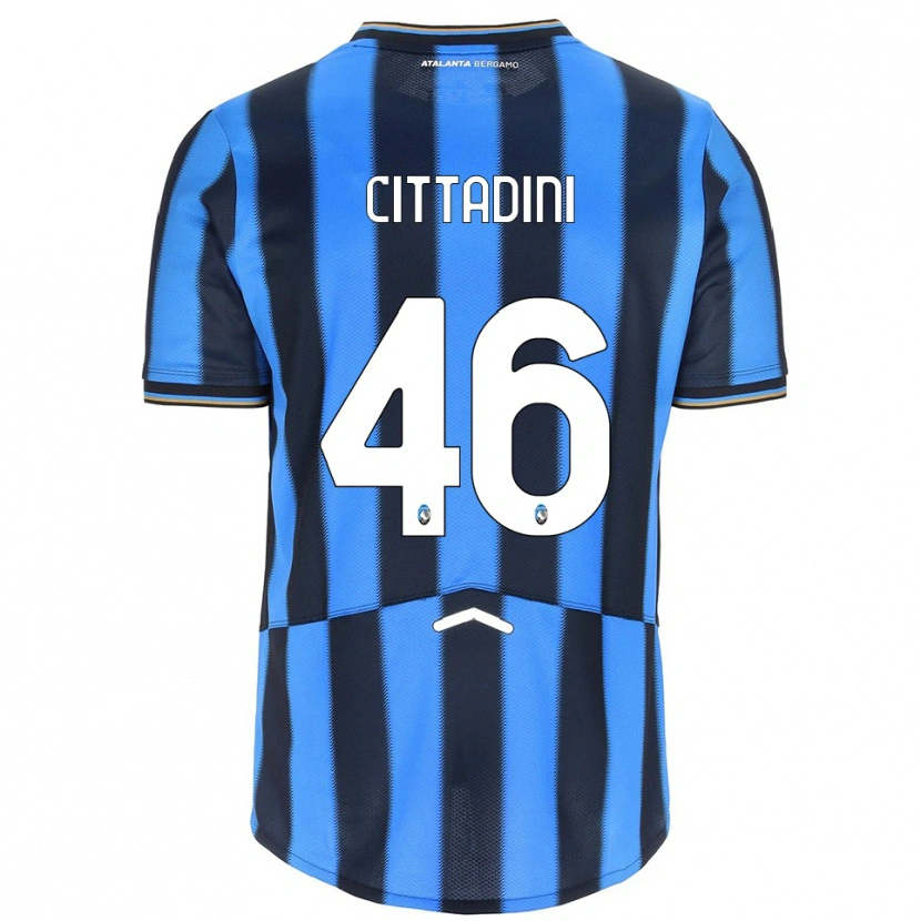 Danxen Bambino Maglia Giorgio Cittadini #46 Azzurro Nero Kit Gara Home 2025/26 Maglietta