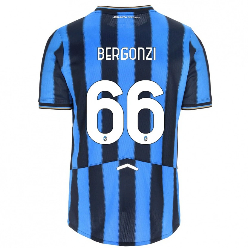Danxen Bambino Maglia Federico Bergonzi #66 Azzurro Nero Kit Gara Home 2025/26 Maglietta