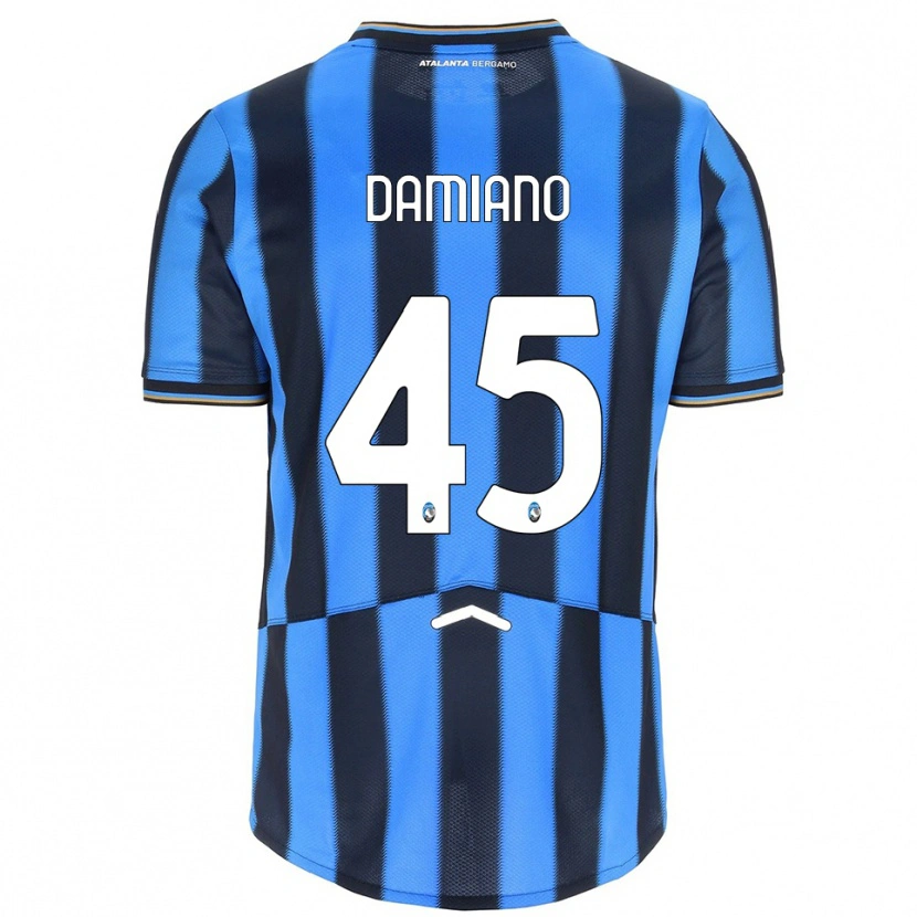 Danxen Bambino Maglia Vincenzo Damiano #45 Azzurro Nero Kit Gara Home 2025/26 Maglietta