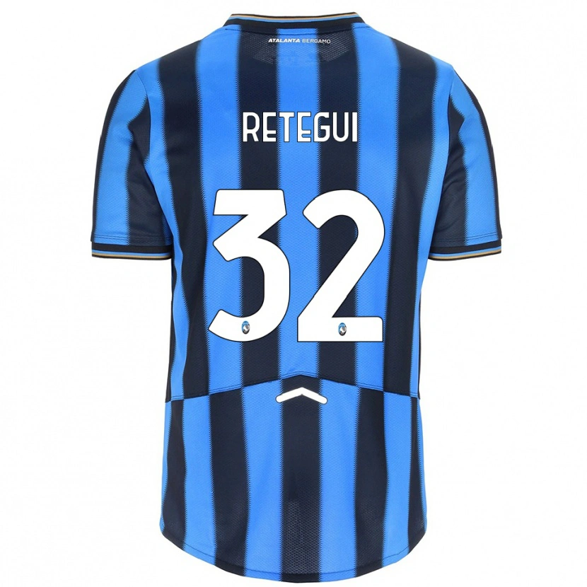 Danxen Bambino Maglia Mateo Retegui #32 Azzurro Nero Kit Gara Home 2025/26 Maglietta