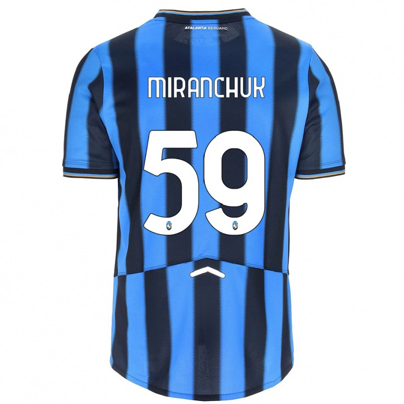 Danxen Bambino Maglia Aleksey Miranchuk #59 Azzurro Nero Kit Gara Home 2025/26 Maglietta