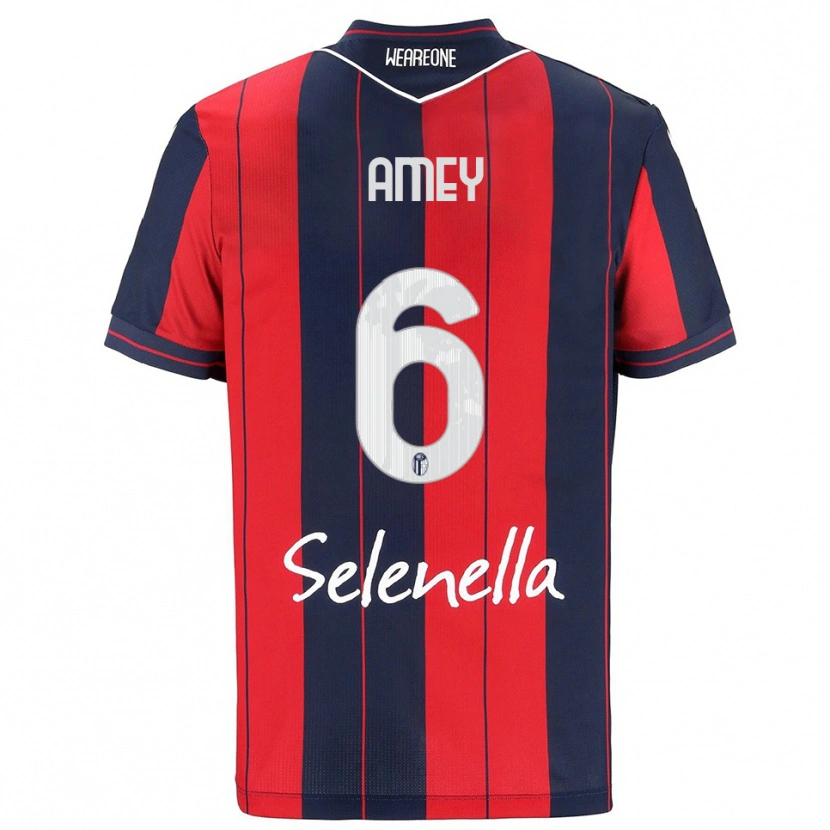 Danxen Bambino Maglia Wisdom Amey #6 Rosso Blu Navy Kit Gara Home 2025/26 Maglietta
