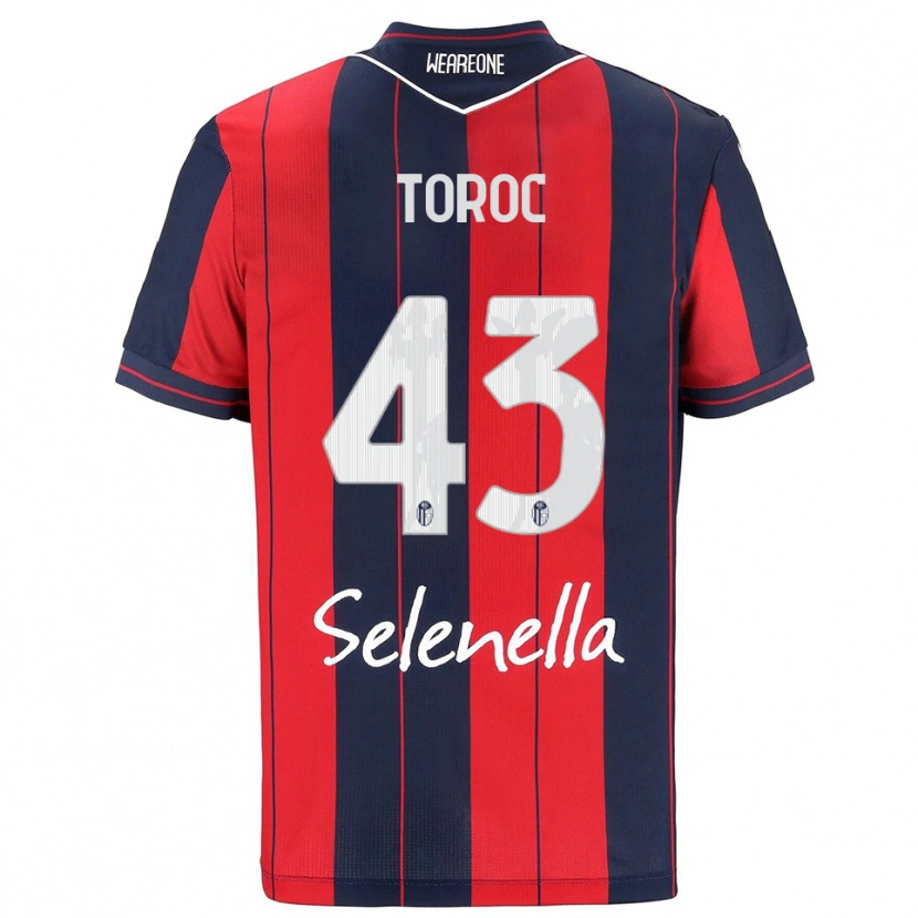 Danxen Bambino Maglia Andrei Toroc #43 Rosso Blu Navy Kit Gara Home 2025/26 Maglietta