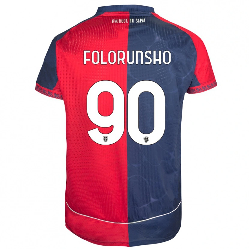 Danxen Bambino Maglia Michael Folorunsho #90 Rosso Blu Navy Kit Gara Home 2025/26 Maglietta