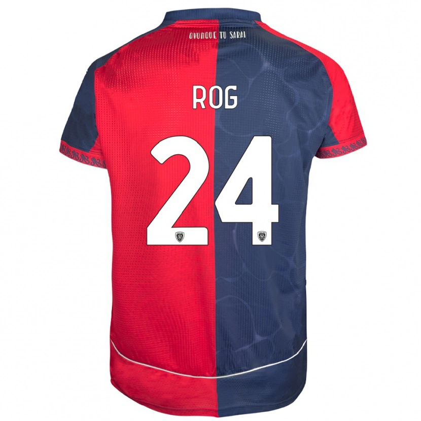 Danxen Bambino Maglia Marko Rog #24 Rosso Blu Navy Kit Gara Home 2025/26 Maglietta