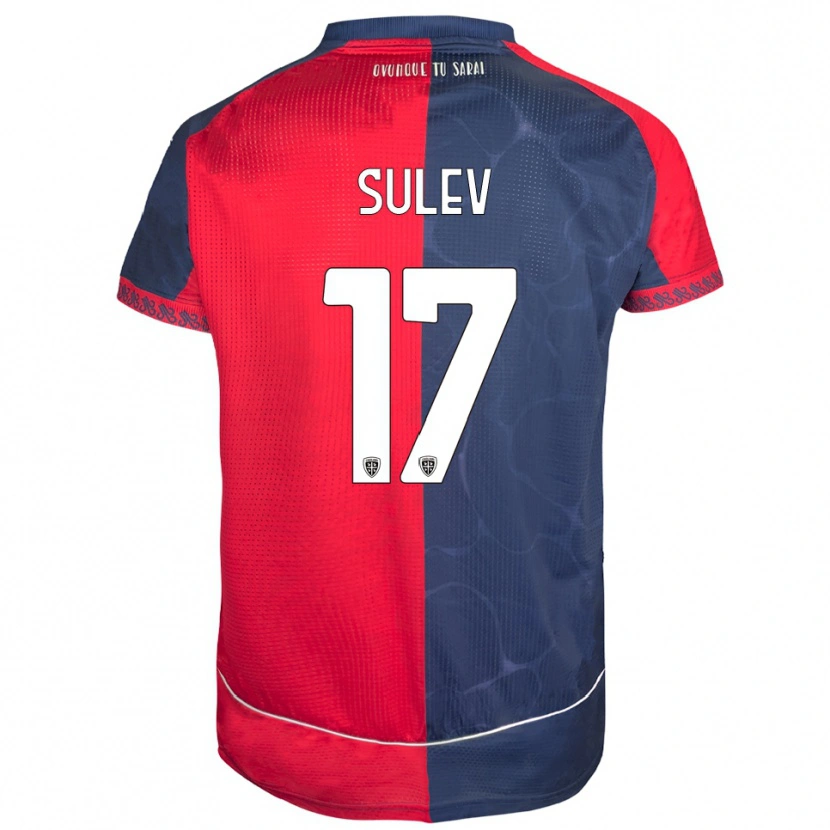 Danxen Bambino Maglia Ivan Sulev #17 Rosso Blu Navy Kit Gara Home 2025/26 Maglietta