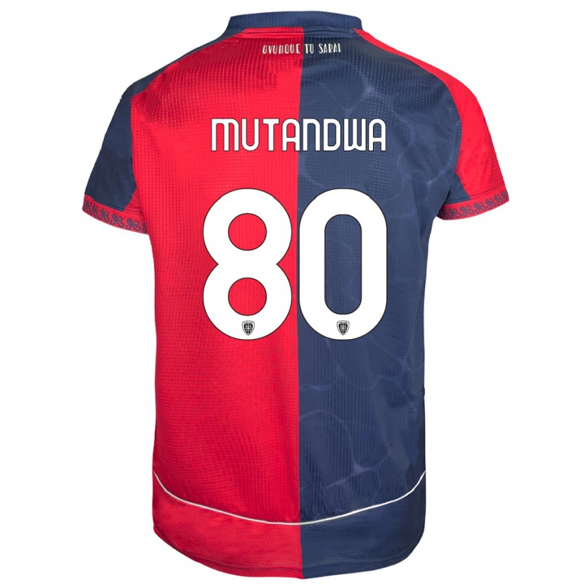 Danxen Bambino Maglia Kingstone Mutandwa #80 Rosso Blu Navy Kit Gara Home 2025/26 Maglietta