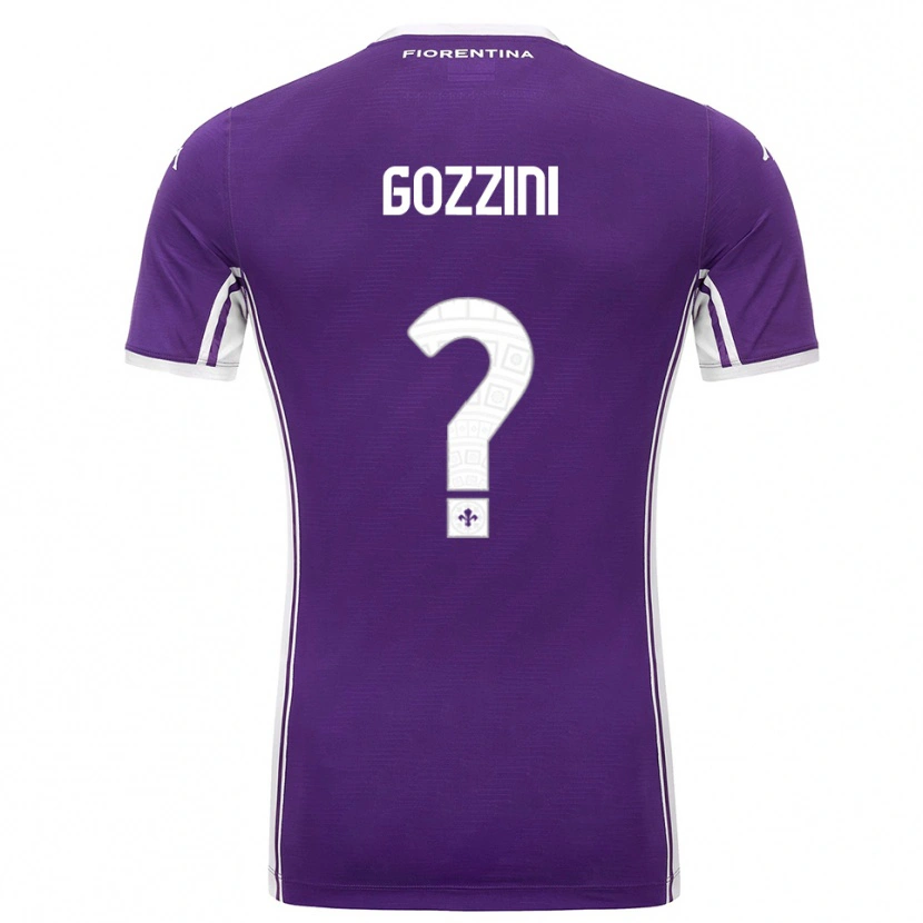Danxen Bambino Maglia Gozzini #0 Viola Bianco Kit Gara Home 2025/26 Maglietta