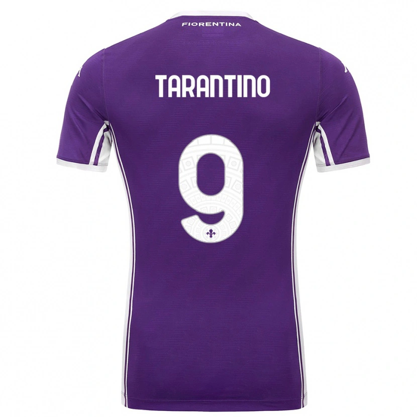 Danxen Bambino Maglia Jacopo Tarantino #9 Viola Bianco Kit Gara Home 2025/26 Maglietta