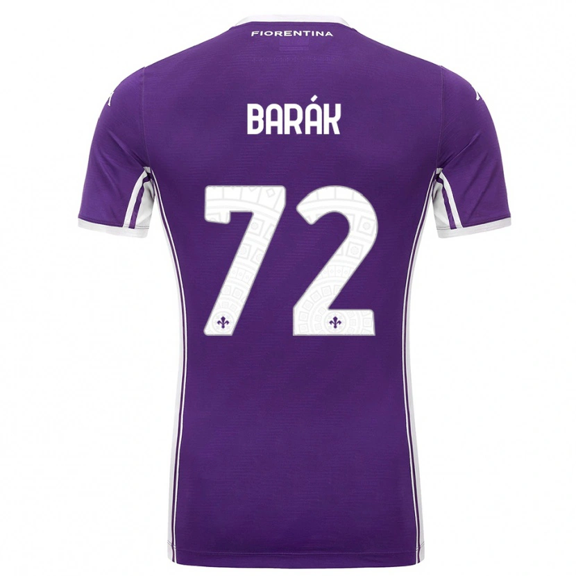 Danxen Bambino Maglia Antonín Barák #72 Viola Bianco Kit Gara Home 2025/26 Maglietta