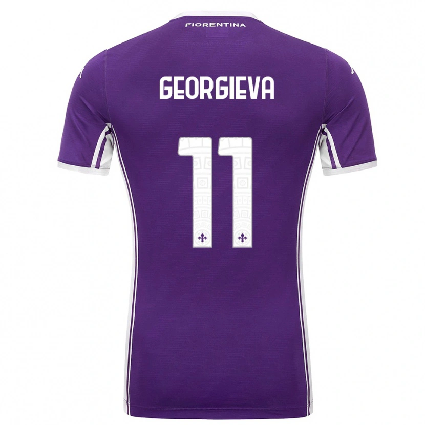 Danxen Bambino Maglia Marina Georgieva #11 Viola Bianco Kit Gara Home 2025/26 Maglietta