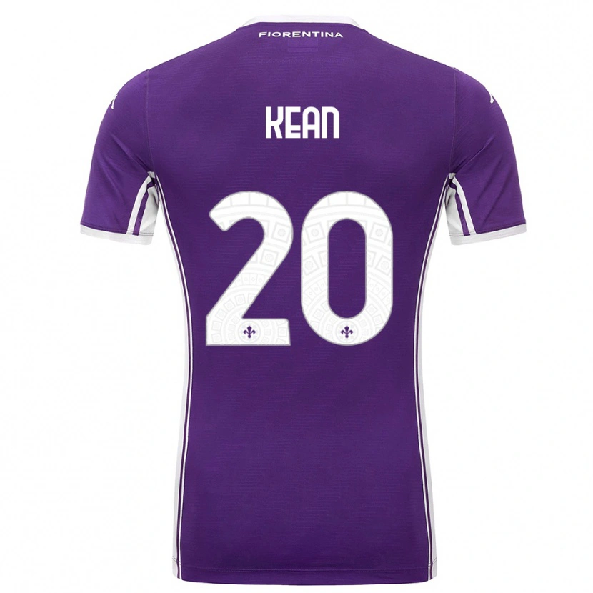 Danxen Bambino Maglia Moise Kean #20 Viola Bianco Kit Gara Home 2025/26 Maglietta