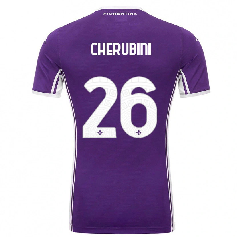 Danxen Bambino Maglia Maya Cherubini #26 Viola Bianco Kit Gara Home 2025/26 Maglietta