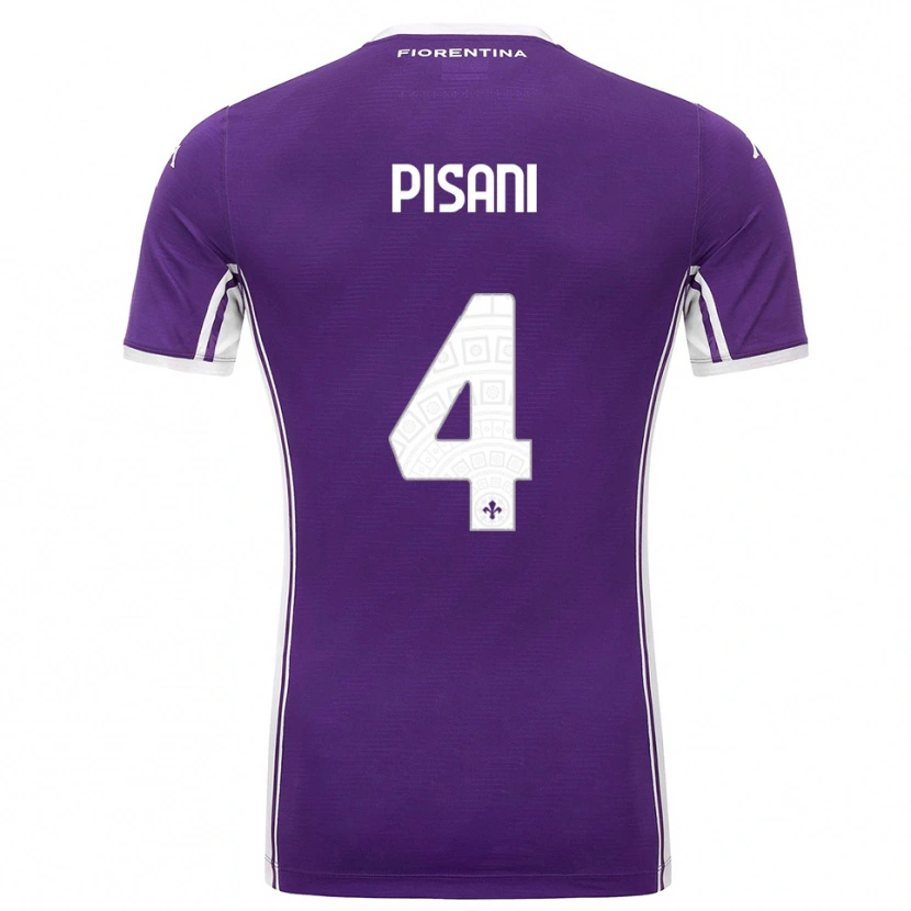 Danxen Bambino Maglia Diego Pisani #4 Viola Bianco Kit Gara Home 2025/26 Maglietta
