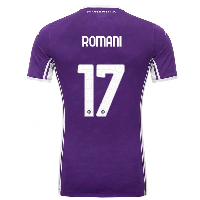 Danxen Bambino Maglia Lorenzo Romani #17 Viola Bianco Kit Gara Home 2025/26 Maglietta